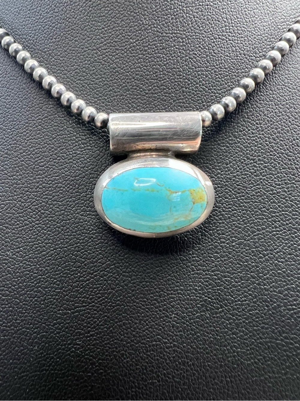 Vintage Mexico Turquoise Slide Pendant